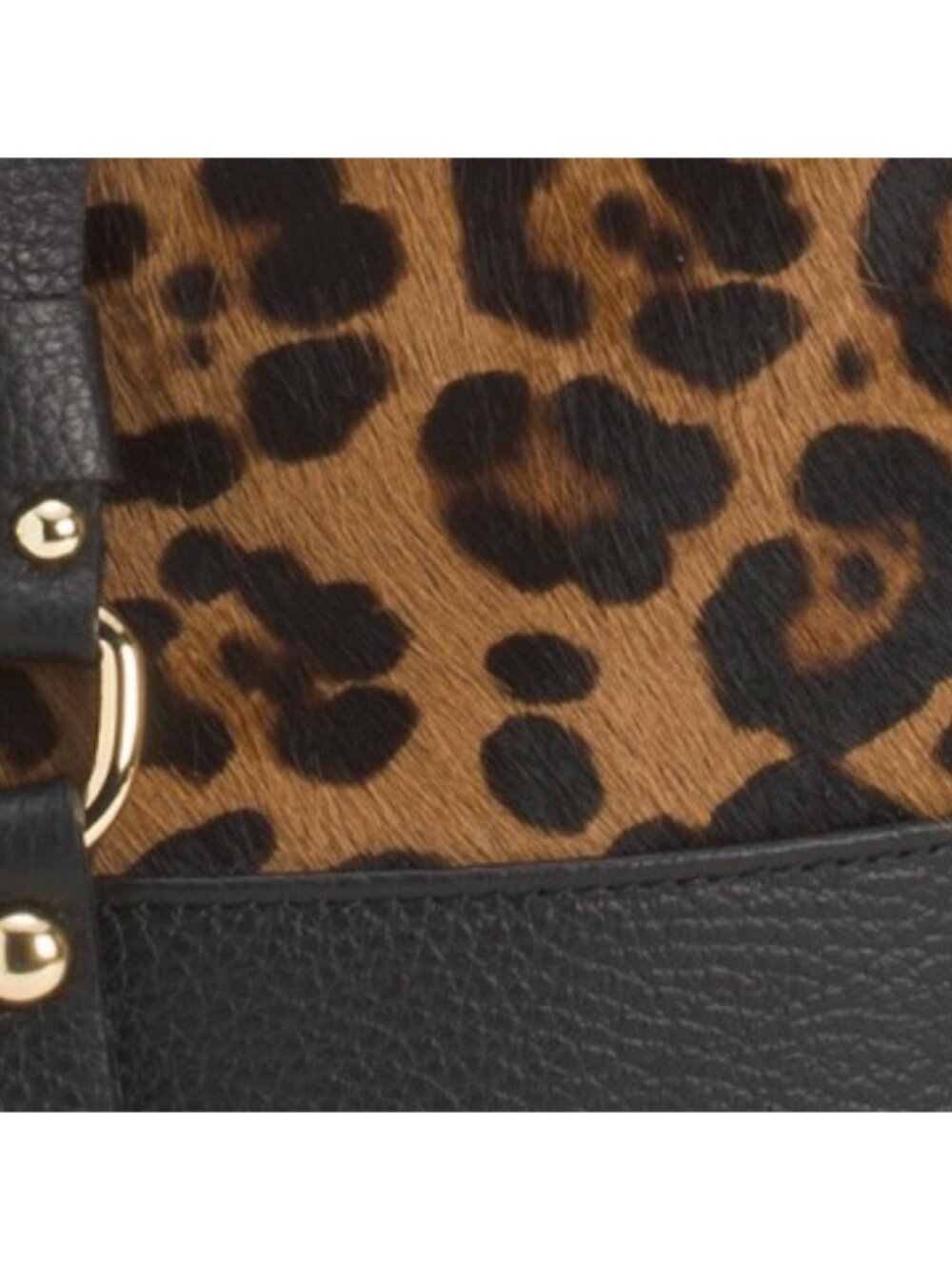 VALENTINA Made In Italy Leather Hobo With Animal Print Panels - Picture 2 of 5